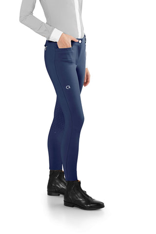 EGO7 Jumping EJ pantalon d'équitation femme genoux grip Steel Blue