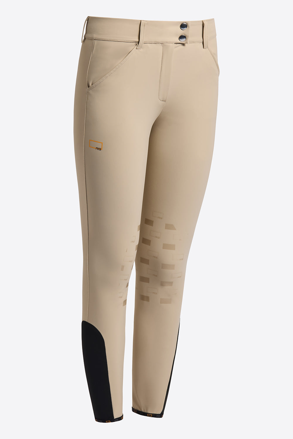 RG rijbroek knie grip dames met hoge band Beige