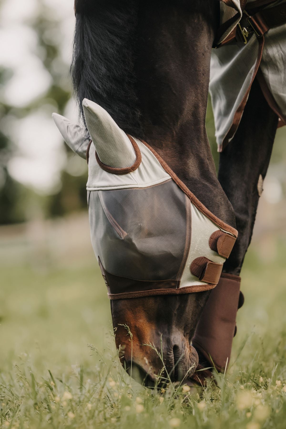 Kentucky Horsewear vliegenmasker Classic met oren Zilver