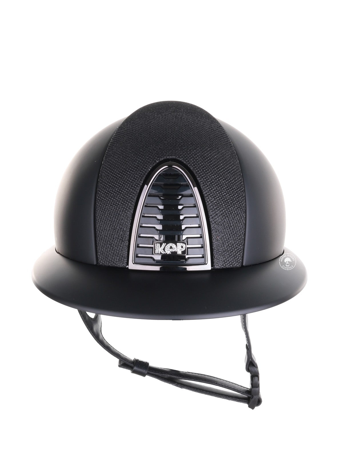Kep Italia Paardrijhelm Cromo 2.0 Matt Polo Klep Zwart Mirror Black Frame Luminor Insert