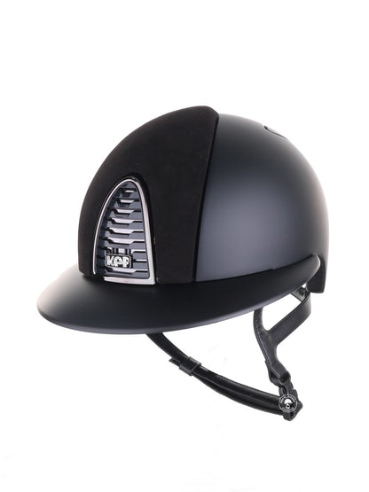 Kep Italia Paardrijhelm Cromo 2.0 Matt Polo Klep Zwart Mirror Black Frame Suede Insert Zwart
