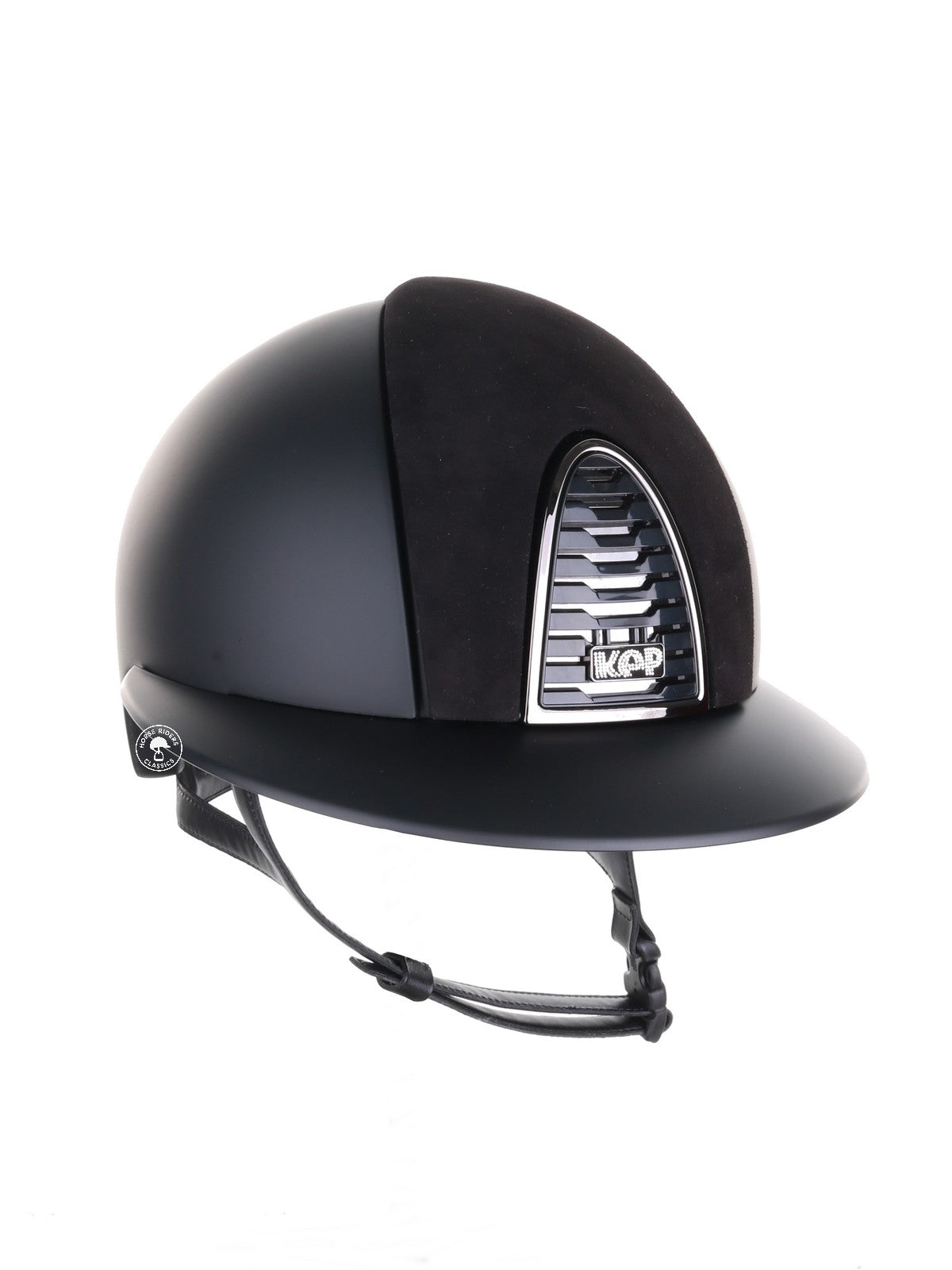 Kep Italia Paardrijhelm Cromo 2.0 Matt Polo Klep Zwart Mirror Black Frame Suede Insert