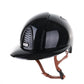 Casque Kep Italia Cromo 2.0 Polish Polo Noir Beige Jugulaire