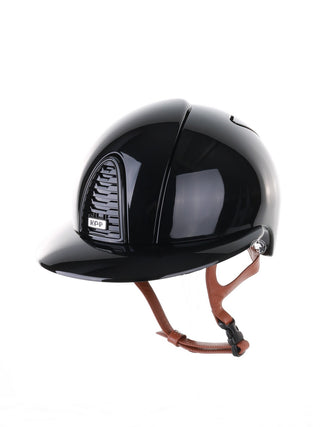 Kep Italia Paardrijhelm Cromo 2.0 Polish Polo Klep Zwart Beige Kinband