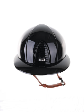 Kep Italia Paardrijhelm Cromo 2.0 Polish Polo Klep Zwart Beige Kinband