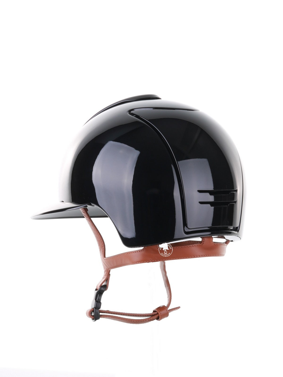 Casque Kep Italia Cromo 2.0 Polish Polo Noir Beige Jugulaire