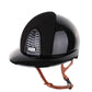 Kep Italia Paardrijhelm Cromo 2.0 Polish Polo Klep Zwart Suede Insert Beige Kinband