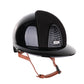 Kep Italia Paardrijhelm Cromo 2.0 Polish Polo Klep Zwart Suede Insert Beige Kinband