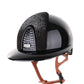 Kep Italia Paardrijhelm Cromo 2.0 Polish Polo Klep Zwart Shaded Silver Insert Beige Kinband