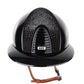 Kep Italia Paardrijhelm Cromo 2.0 Polish Polo Klep Zwart Shaded Silver Insert Beige Kinband