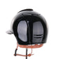 Kep Italia Paardrijhelm Cromo 2.0 Polish Polo Klep Zwart Shaded Silver Insert Beige Kinband