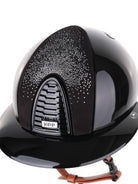 Kep Italia Paardrijhelm Cromo 2.0 Polish Polo Klep Zwart Shaded Silver Insert Beige Kinband