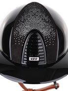 Kep Italia Paardrijhelm Cromo 2.0 Polish Polo Klep Zwart Shaded Silver Insert Beige Kinband