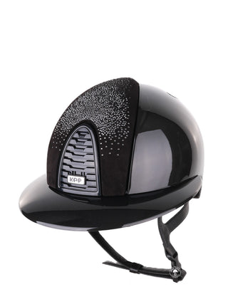 Kep Italia Paardrijhelm Cromo 2.0 Shine Polo Klep Zwart RAW Frame Shaded Silver insert