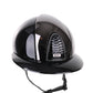 Kep Italia Paardrijhelm Cromo 2.0 Polish Polo Klep Zwart Mirror Insert Swarovski Frame