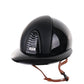Kep Italia Paardrijhelm Cromo 2.0 Polish Polo Klep Zwart Textile Inserts Beige Kinband