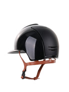 Kep Italia Paardrijhelm Cromo 2.0 Polish Polo Klep Zwart Textile Inserts Beige Kinband