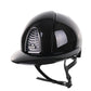 Kep Italia Paardrijhelm Cromo 2.0 Shine Polo Klep Zwart Chrome Frame