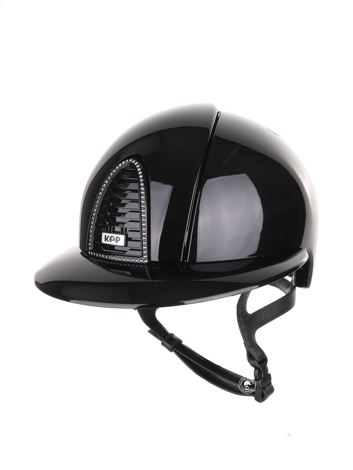 Kep Italia Paardrijhelm Cromo 2.0 Polish Polo Klep Zwart Swarovski Frame