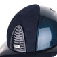 Kep Italia Paardrijhelm Cromo 2.0 Shine Polo Klep Blauw RAW Frame Suede Blue Insert Beige Kinband