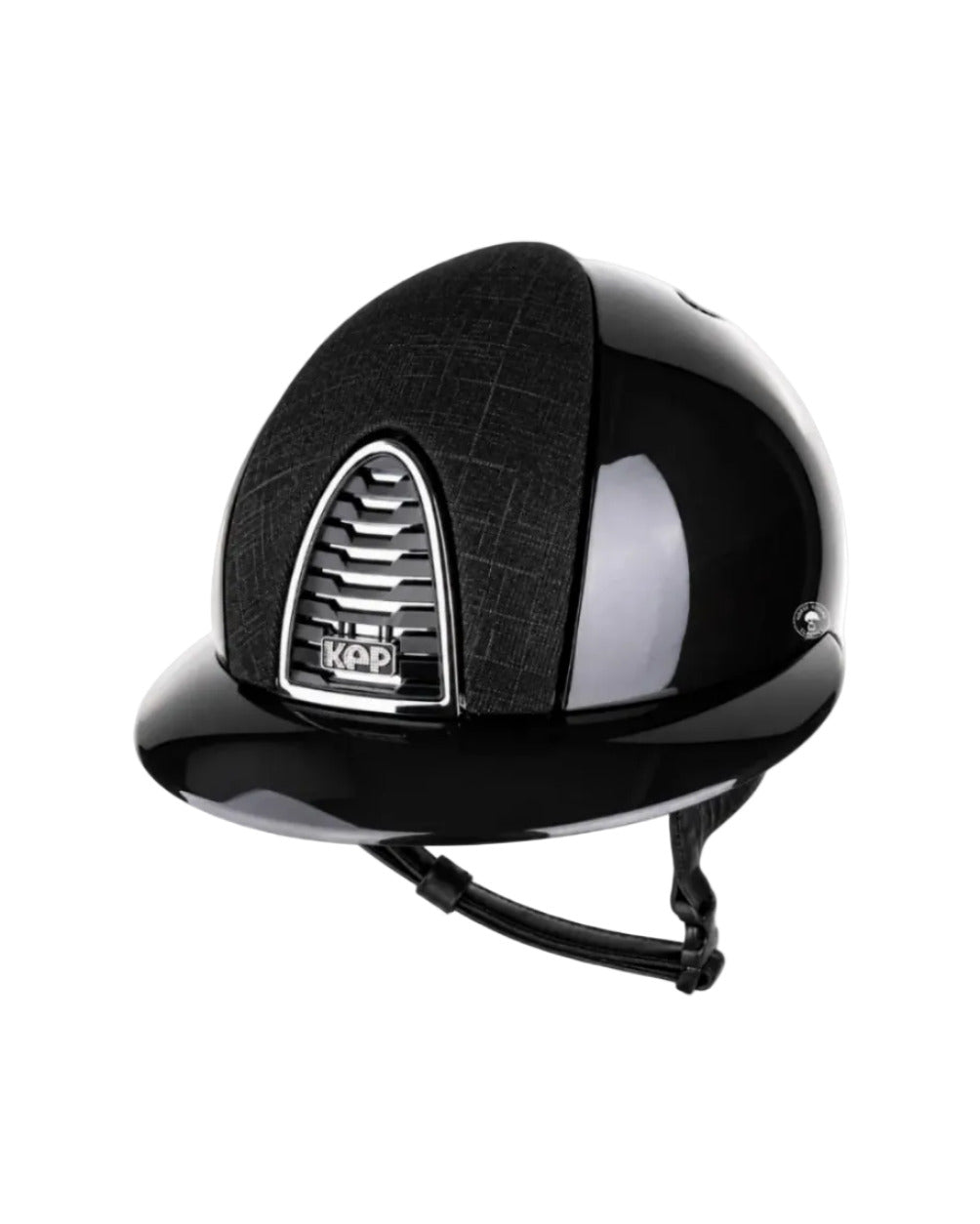 Kep Italia Paardrijhelm Cromo 2.0 Shine Polo Klep Zwart Chrome Mirror Frame Galassia Insert