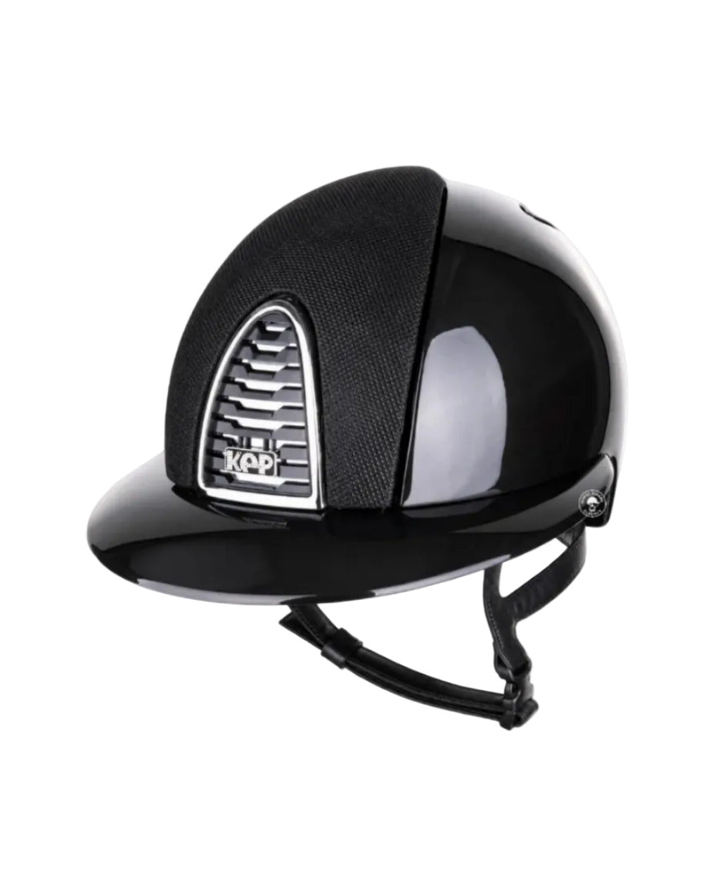 Kep Italia Paardrijhelm Cromo 2.0 Shine Polo Klep Zwart Chrome Mirror Frame Luminor Insert