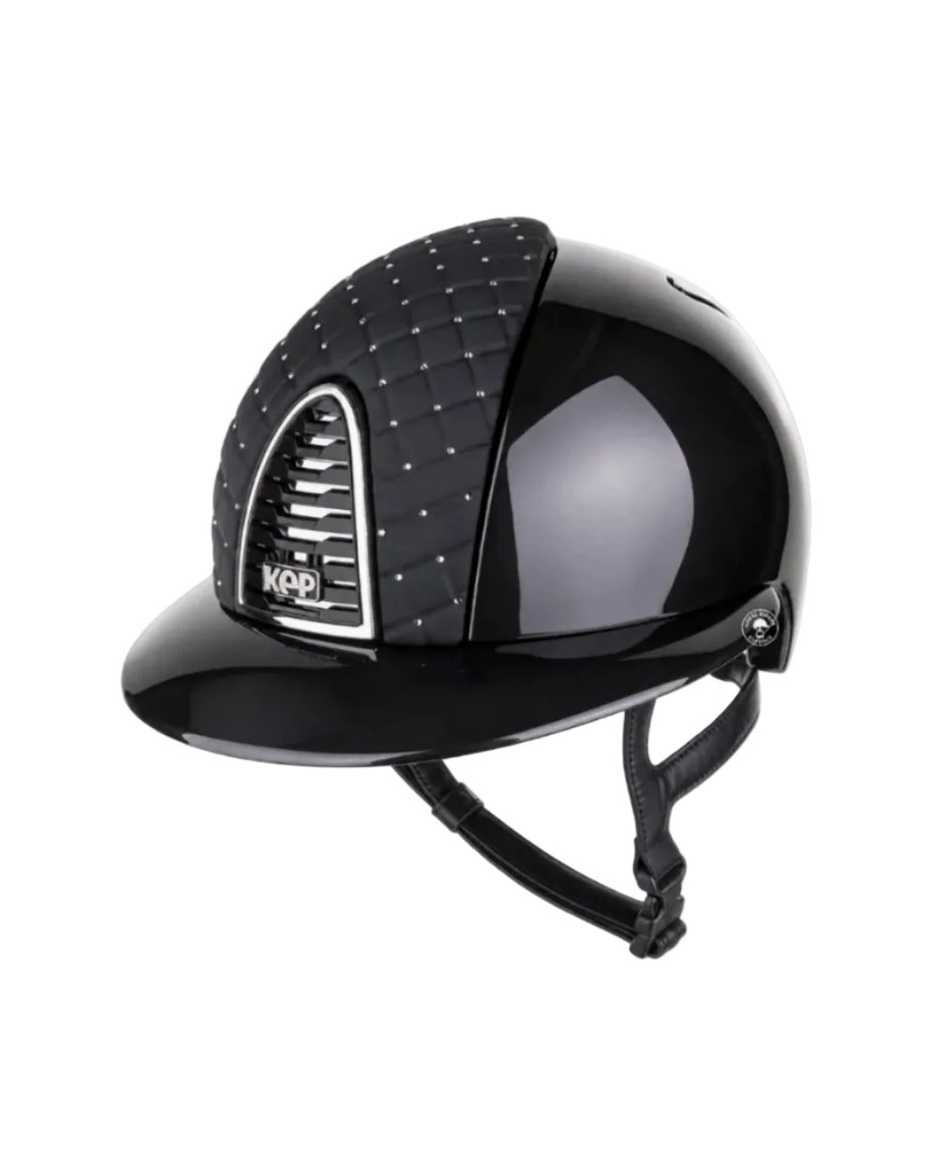 Kep Italia Paardrijhelm Cromo 2.0 Shine Polo Klep Zwart Chrome Mirror Frame Milano Cross Insert