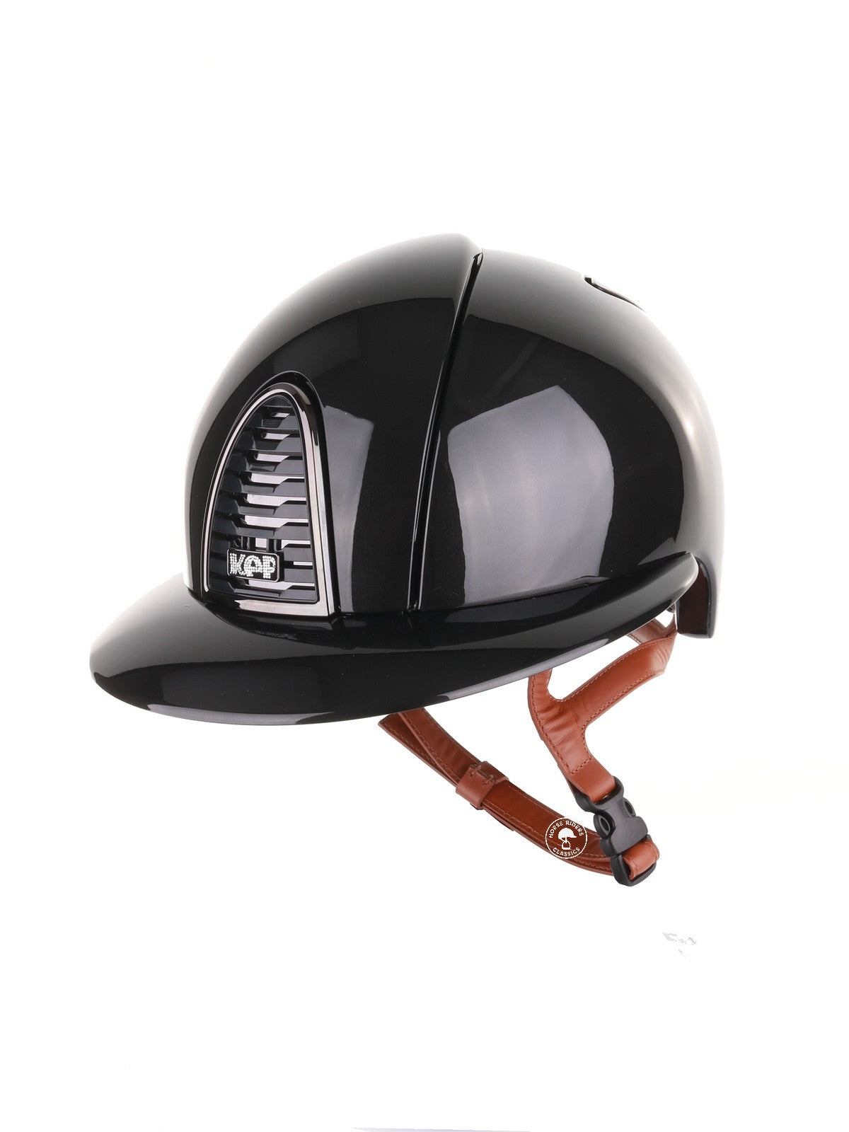 Kep Italia Paardrijhelm Cromo 2.0 Shine Polo Klep Zwart Mirror Frame Beige Kinband Zwart Medium