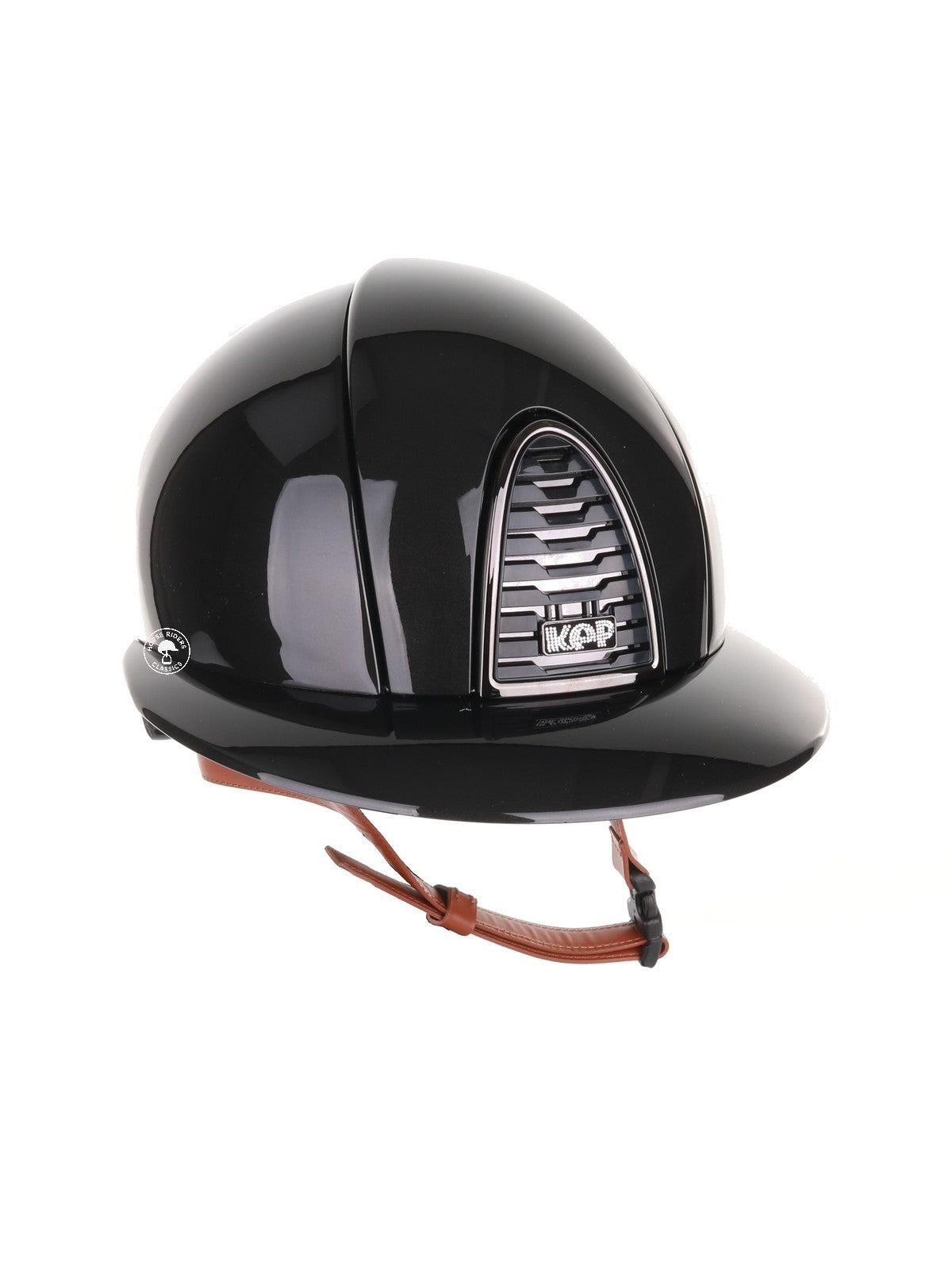 Kep Italia Paardrijhelm Cromo 2.0 Shine Polo Klep Zwart Mirror Frame Beige Kinband