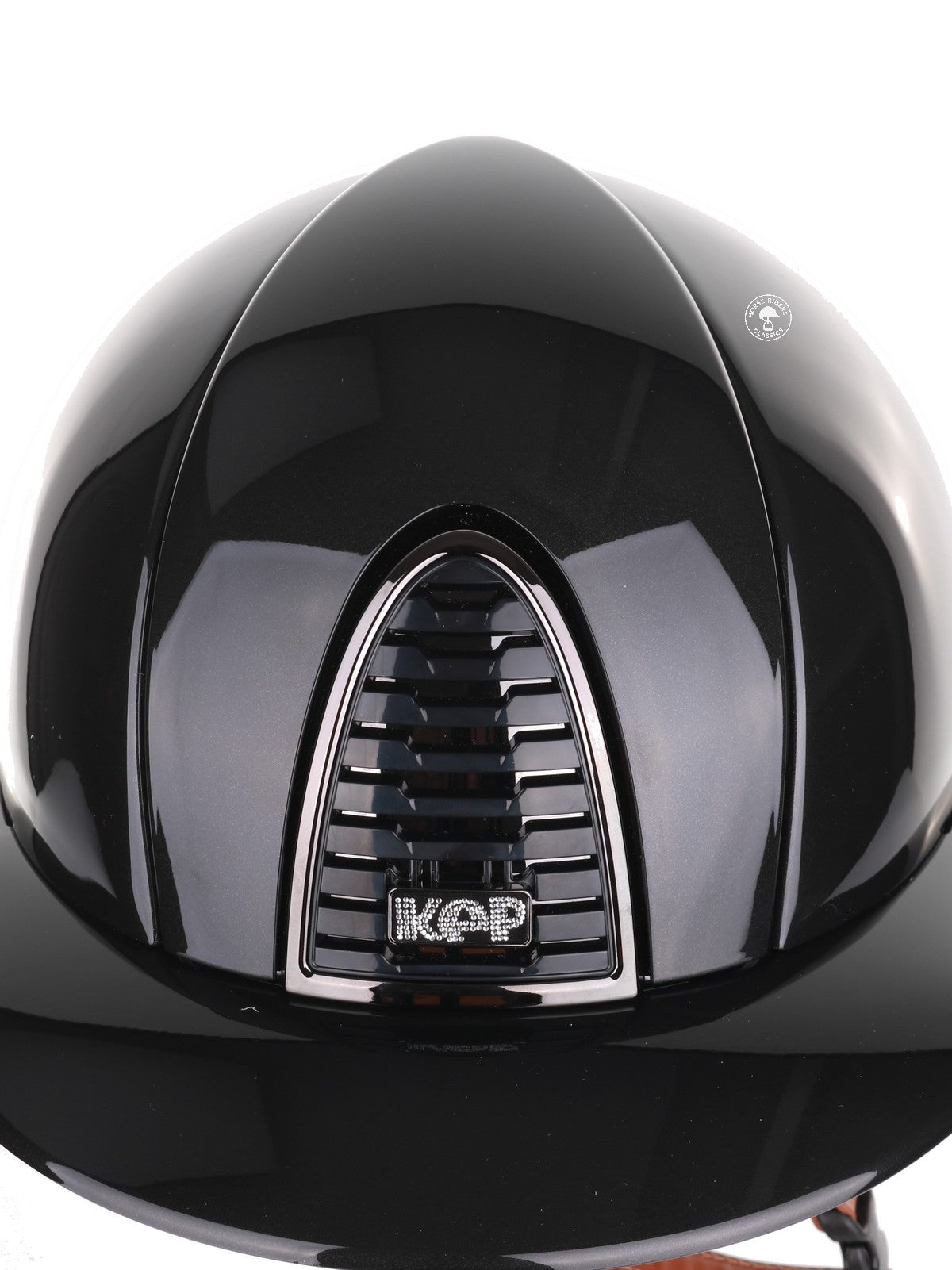 Kep Italia Paardrijhelm Cromo 2.0 Shine Polo Klep Zwart Mirror Frame Beige Kinband