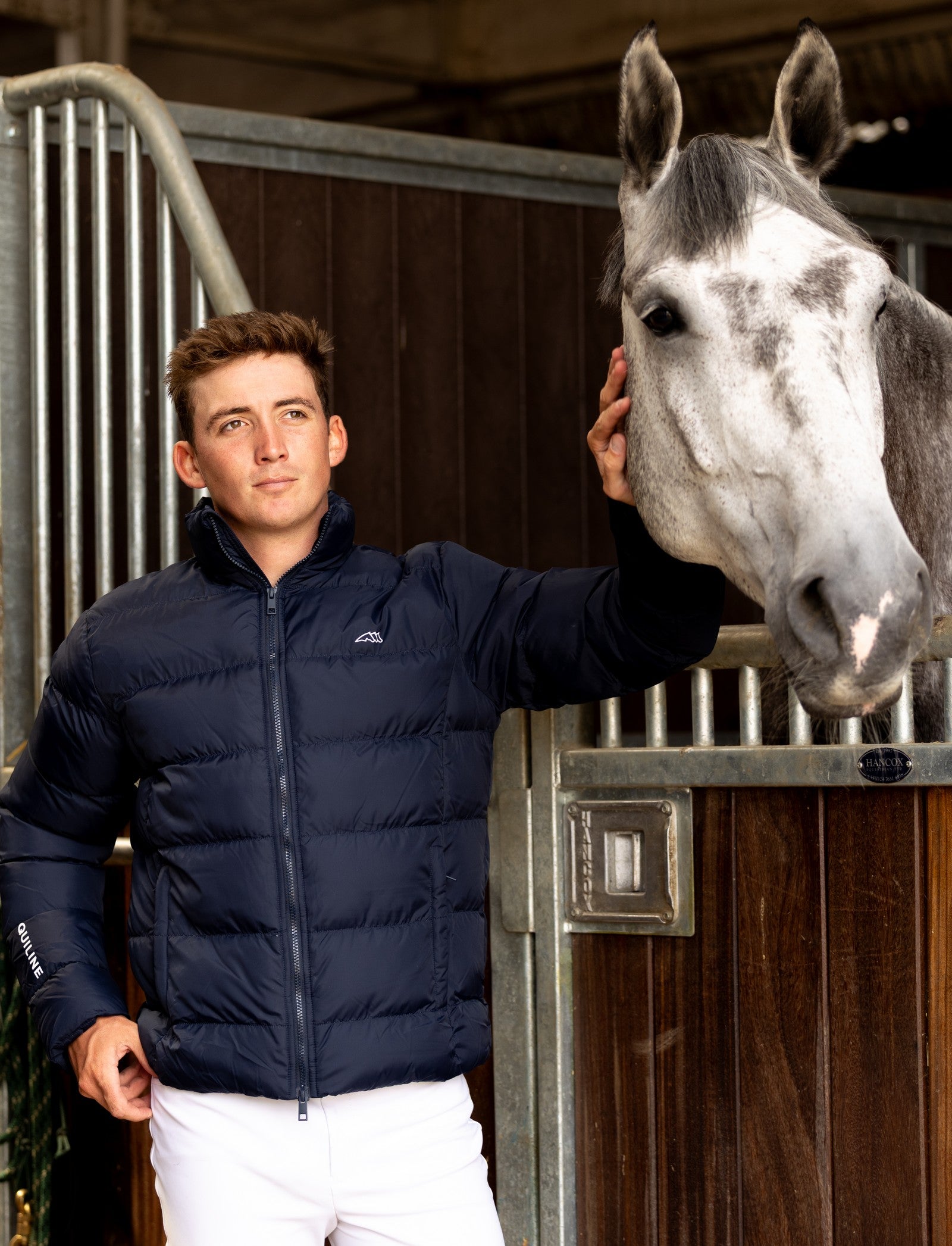 Equiline gewatteerde jas Heren Eqratek Navy