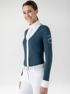 Equiline wedstrijdshirt lange mouwen dames Estock Legion Blue