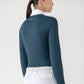 Chemise de concours Equiline manches longues femme Estock Legion Blue
