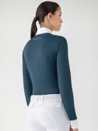 Equiline wedstrijdshirt lange mouwen dames Estock Legion Blue