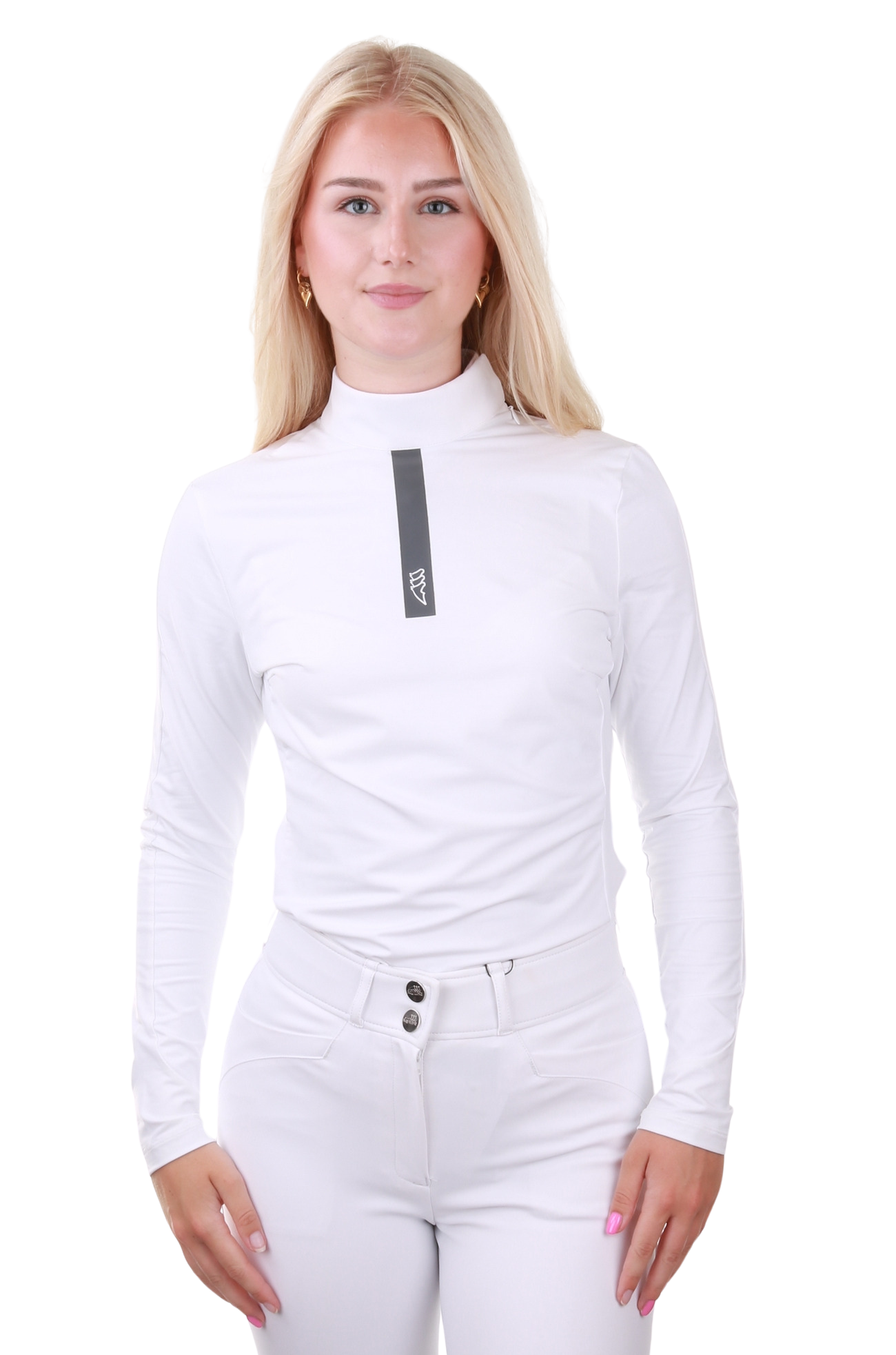 Equiline wedstrijdshirt lange mouwen dames Enner LS Wit