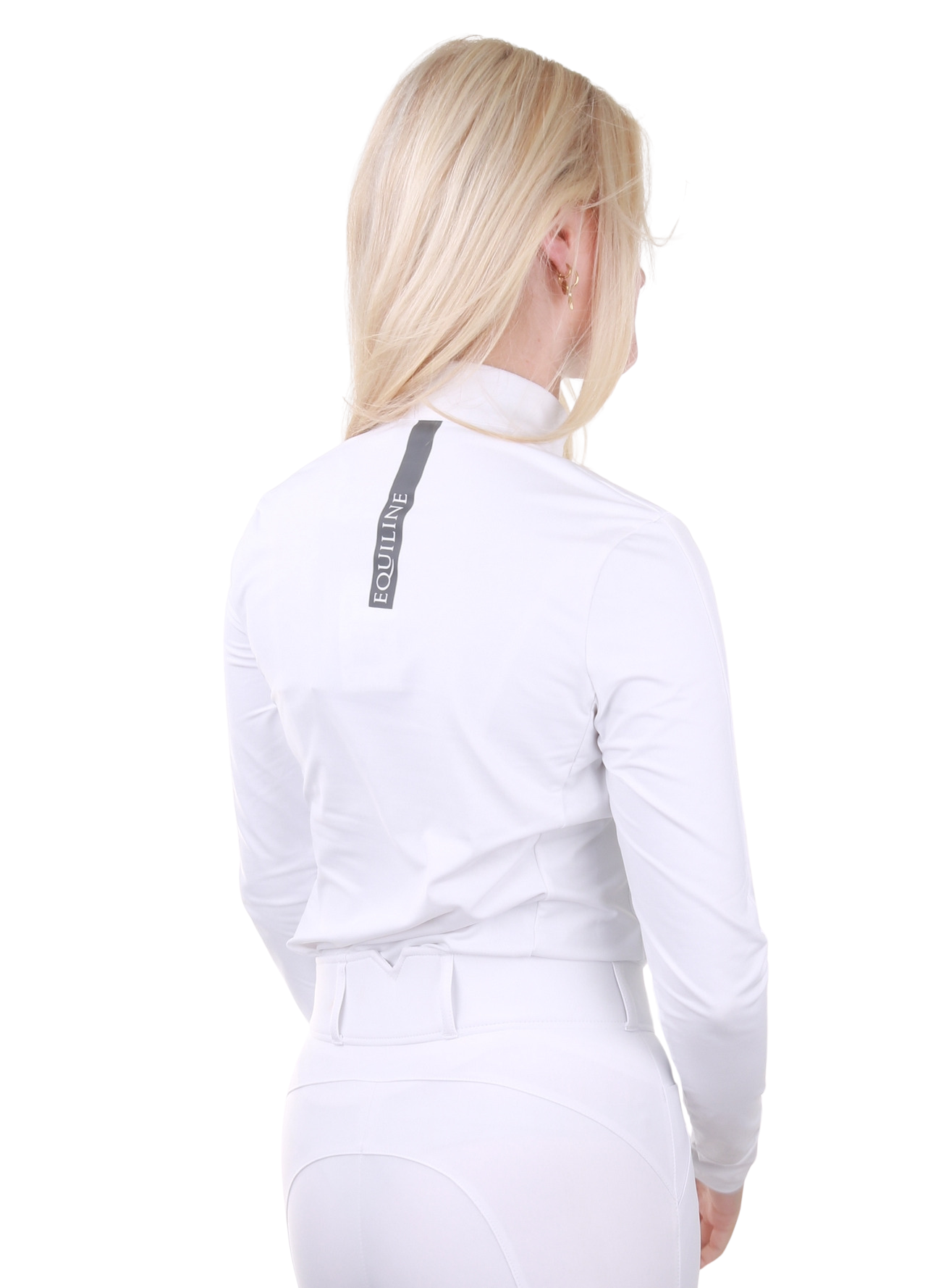 Equiline wedstrijdshirt lange mouwen dames Enner LS Wit