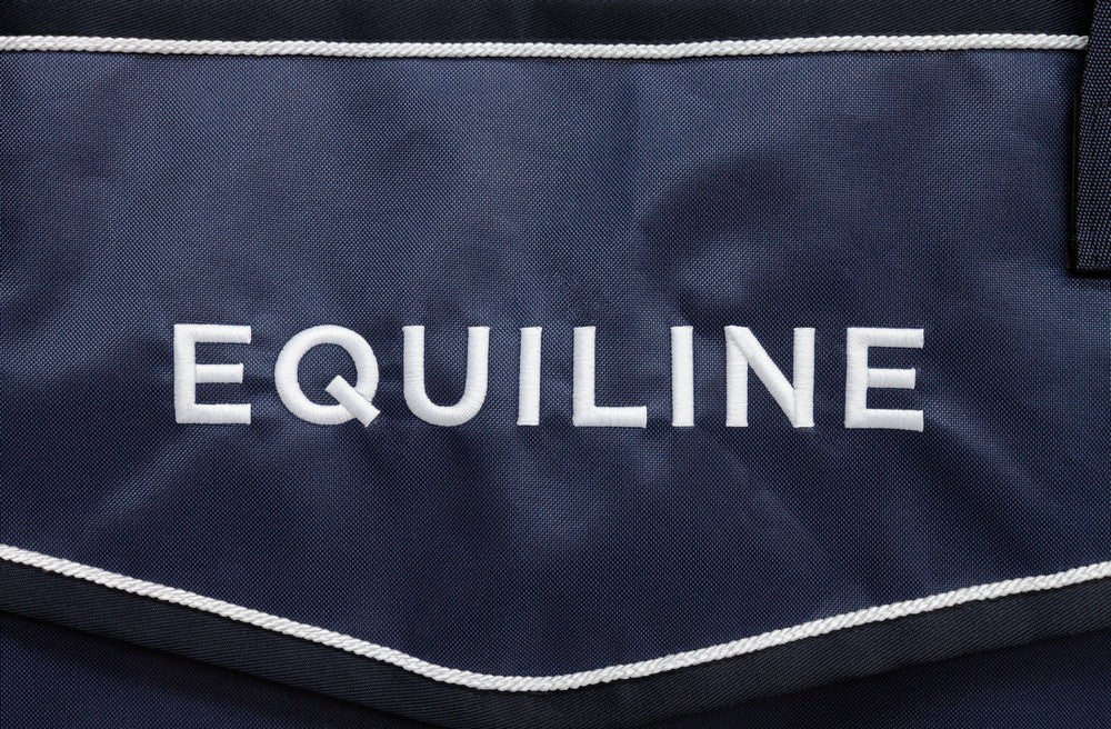 Equiline stalgordijn Wafe lang 200 x 130 cm blauw