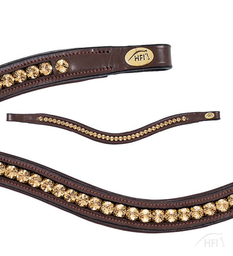 HFI Frontriem Strass Padded Wave