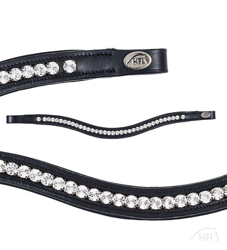 HFI Frontriem Strass Padded Wave