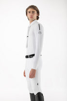 Equiline Wedstrijdshirt Heren Lange Mouwen Cooling Fabric Eqcolorg Wit Wit