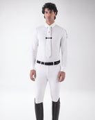 Equiline Wedstrijdshirt Heren Lange Mouwen Eqcamic Wit