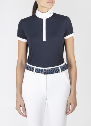 Equiline wedstrijdshirt korte mouwen dames Catic Navy