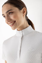 Equiline Wedstrijdshirt Dames Korte Mouwen Cooling Fabric Eqcuadro Wit