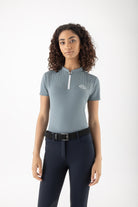 Equiline Trainingspolo Dames Korte Mouwen Cooling Fabric Eqcresty Forest Green Forest Green