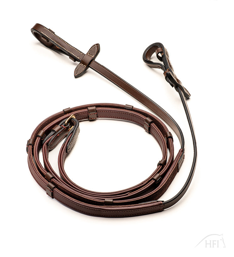 HFI Teugels Hunter met Leren Stops