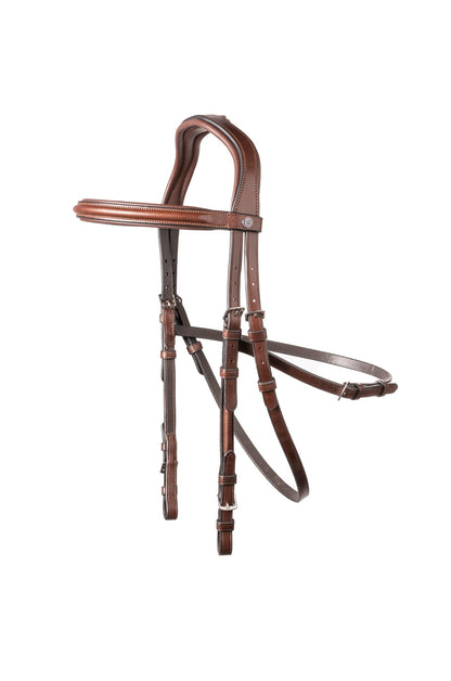 TRUST hoofdstel Hickstead Hackamore bridle zilveren gespen Bruin