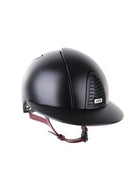 Kep Italia Paardrijhelm Cromo 2.0 Textile Polo Klep Zwart Bordeaux Kinband