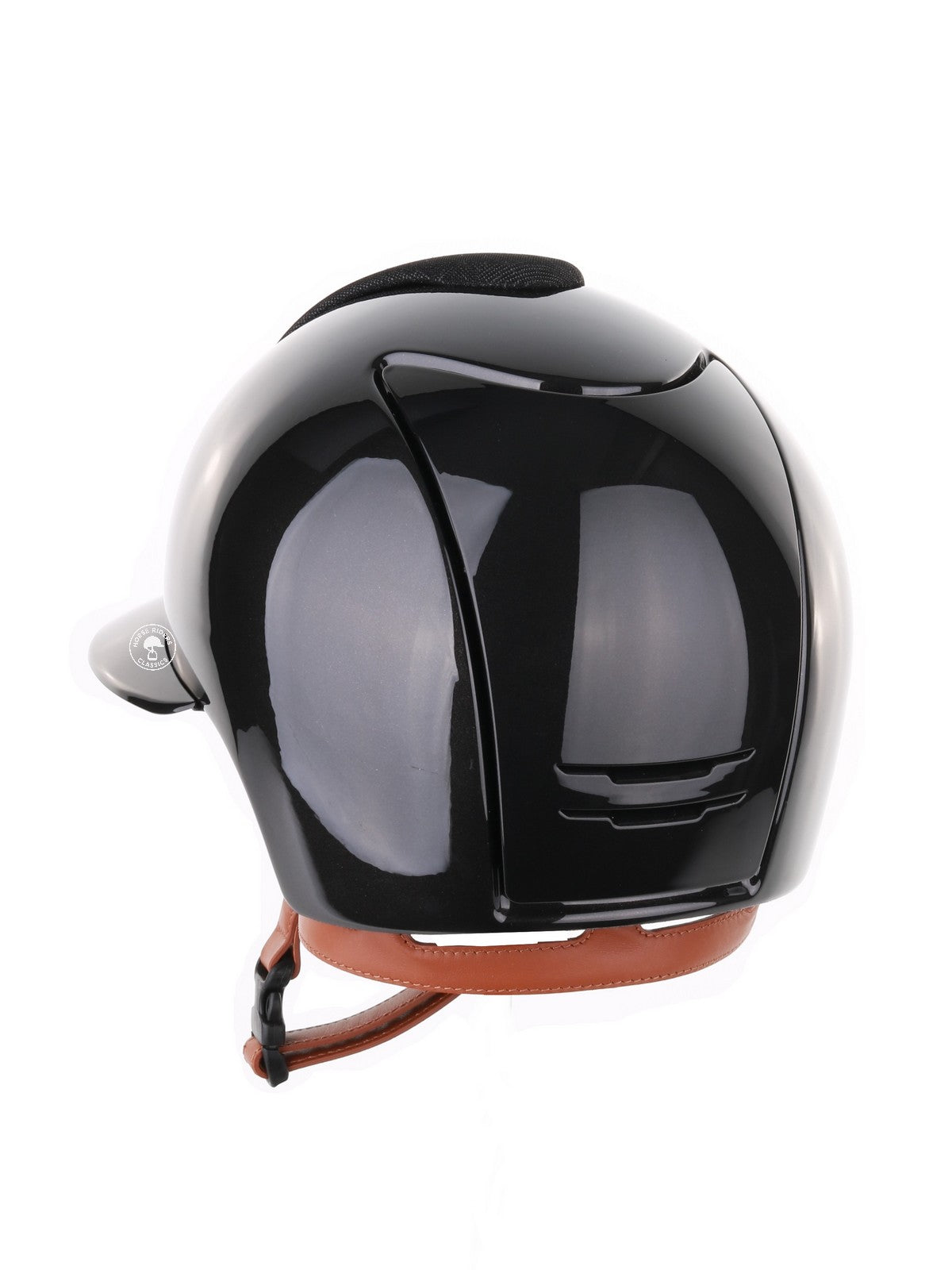 Kep Italia Paardrijhelm Cromo 2.0 Shine Polo Klep Zwart RAW Frame Galassia Insert Beige Kinband