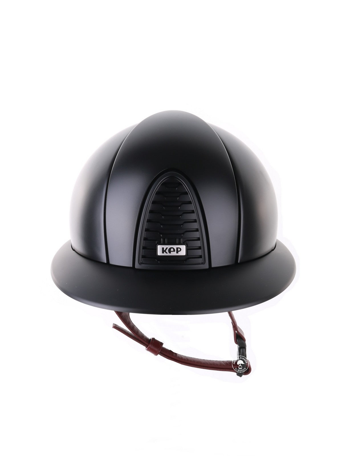 Kep Italia Paardrijhelm Cromo 2.0 Textile Polo Klep Zwart Bordeaux Kinband