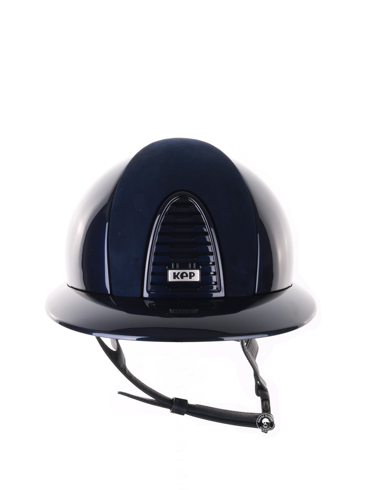 Kep Italia Paardrijhelm Cromo 2.0 Polish Polo Klep Blauw Suede Inserts